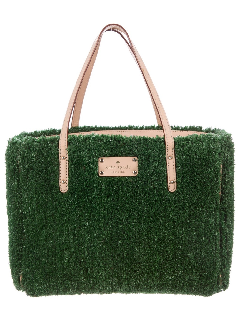 Kate Spade Hold Court Quinn Astro Turf Faux Grass Bag Ltd Edition green